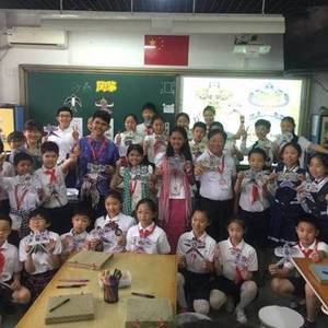 七国少年手拉手活动柬埔寨学生代表走进北京小学